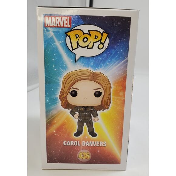 Funko Pop #436 Carol Danvers Captain Marvel Movie FYE Exclusive MCU - Picture 4 of 6